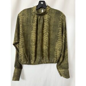 Vtg Y2K Maison d'Amelie Croc Print Womens Top Size XS. 90s Whimsigoth. N14
